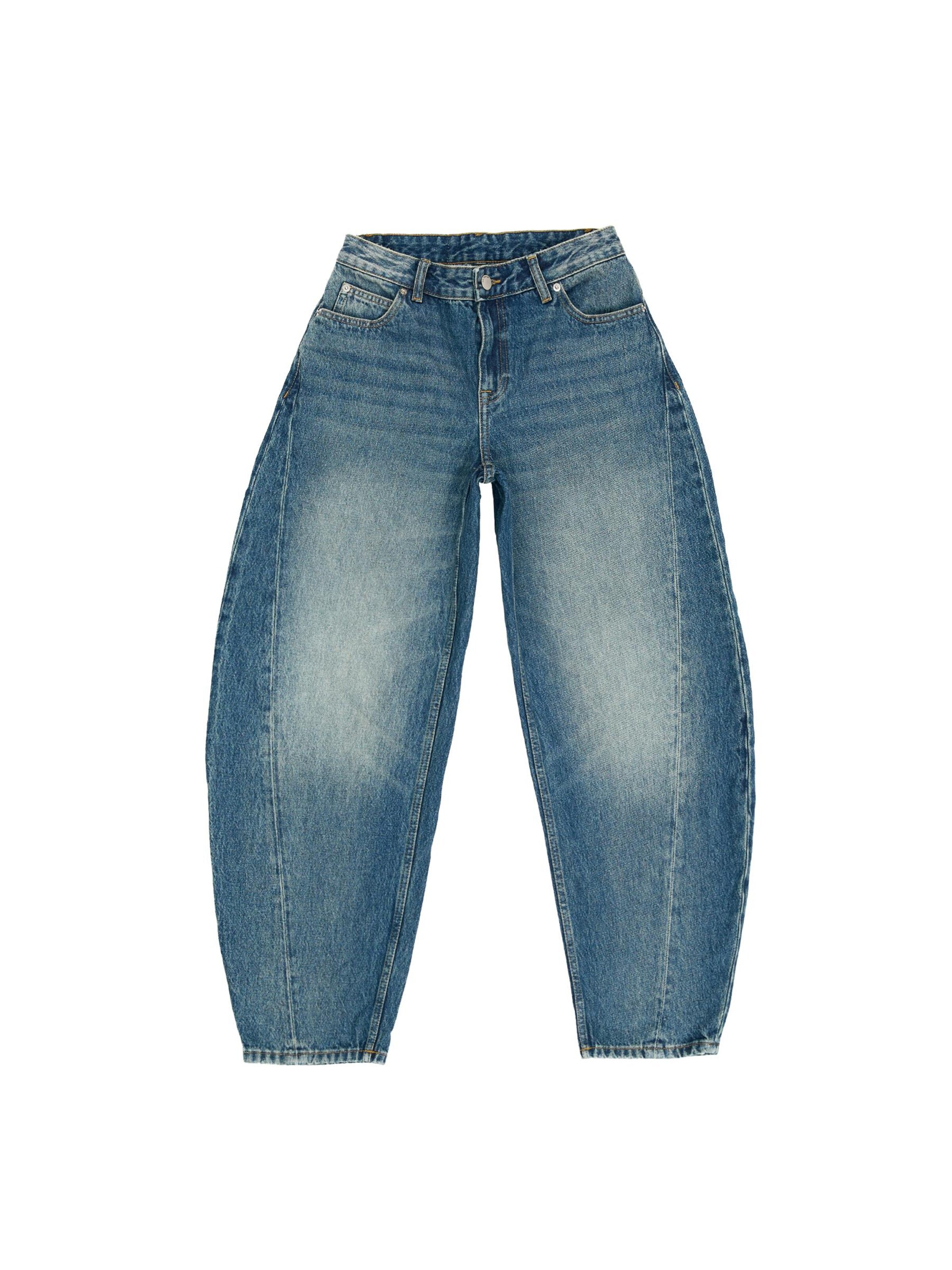 Dr. Denim Jeans 'Nanci Mid Barrel Seam' in Blue: front