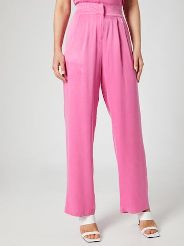 Guido Maria Kretschmer Women Zvonové kalhoty Kalhoty se sklady v pase – pink: přední strana