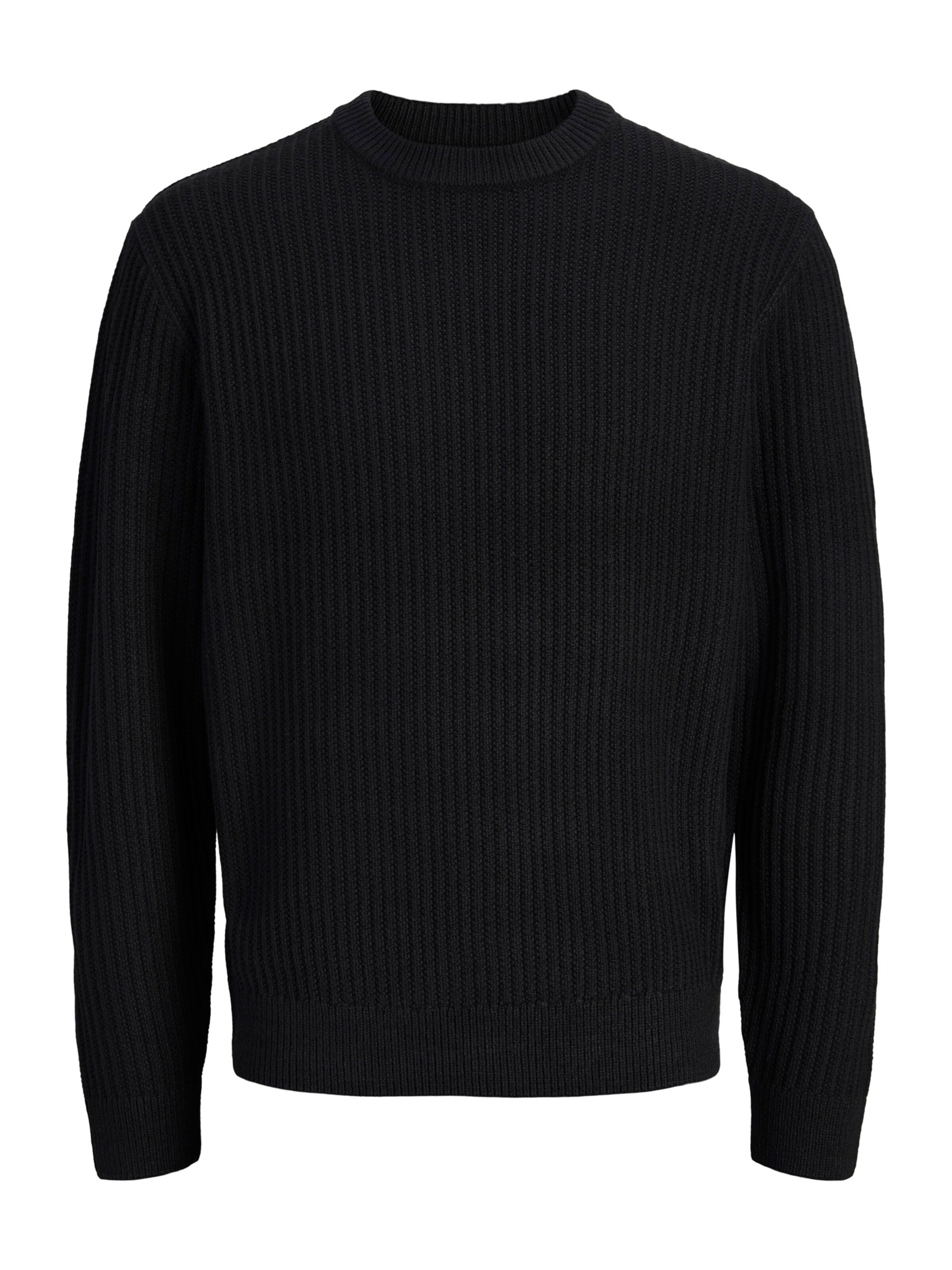 Jack & Jones Plus - Jersey 'JJSAGE' en negro: frente