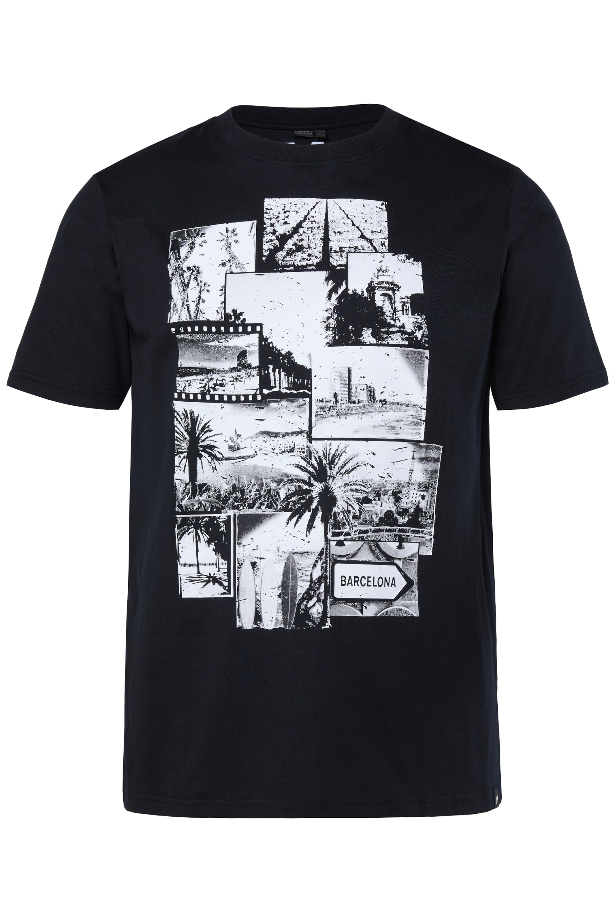 Men Plus Shirt in Black: front