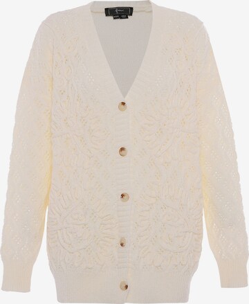 faina Knit cardigan in White: front