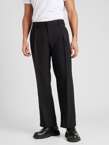 JACK & JONES Loose fit Pleated Pants 'BILL DAYTON' in Black: front