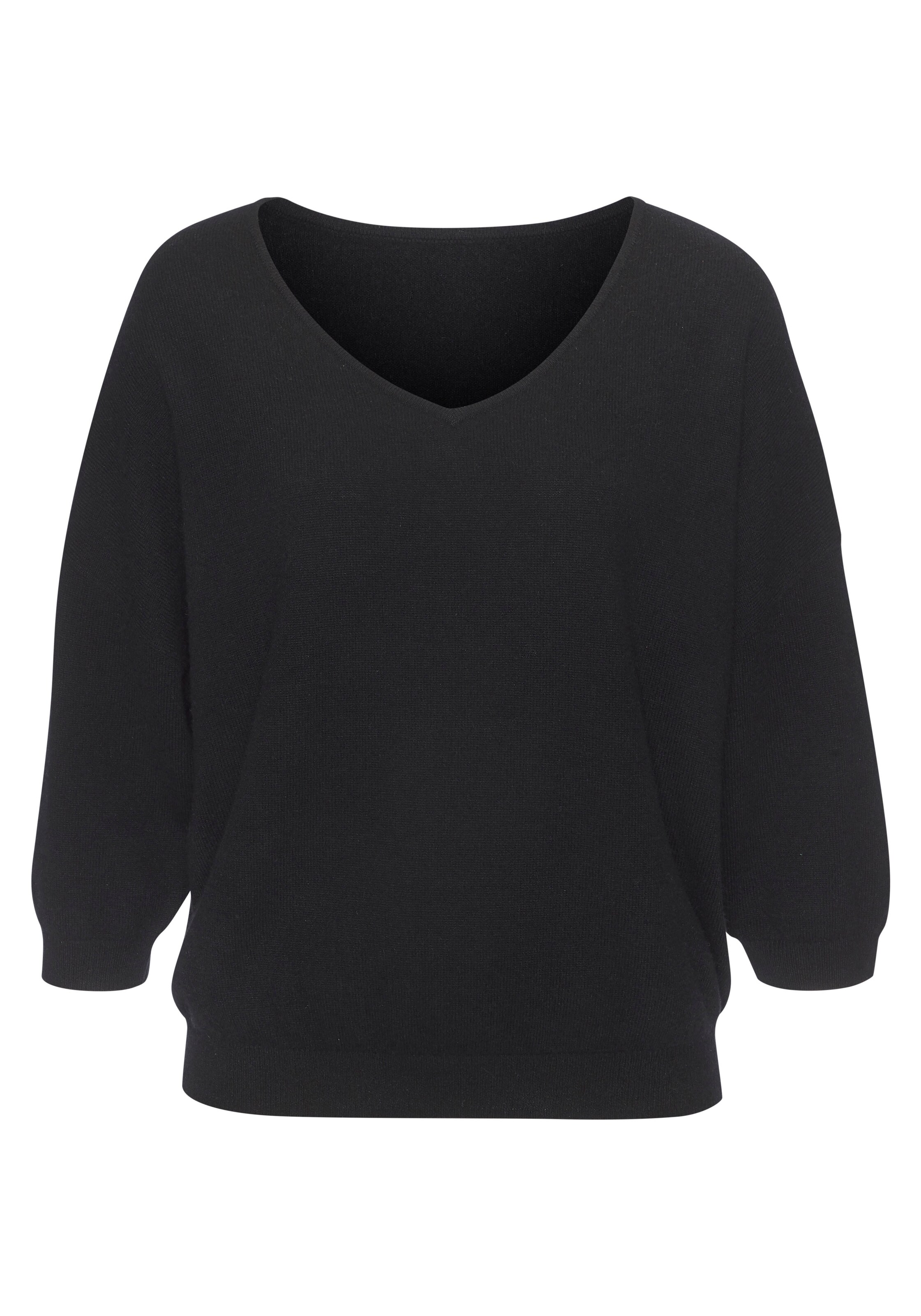 LASCANA Pullover in Schwarz: Vorderseite