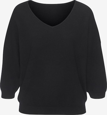 LASCANA Sweater in Black: front