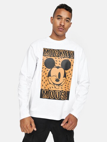 Recovered Shirt  'Disney Trippy Mickey Mouse' in Weiß: predná strana
