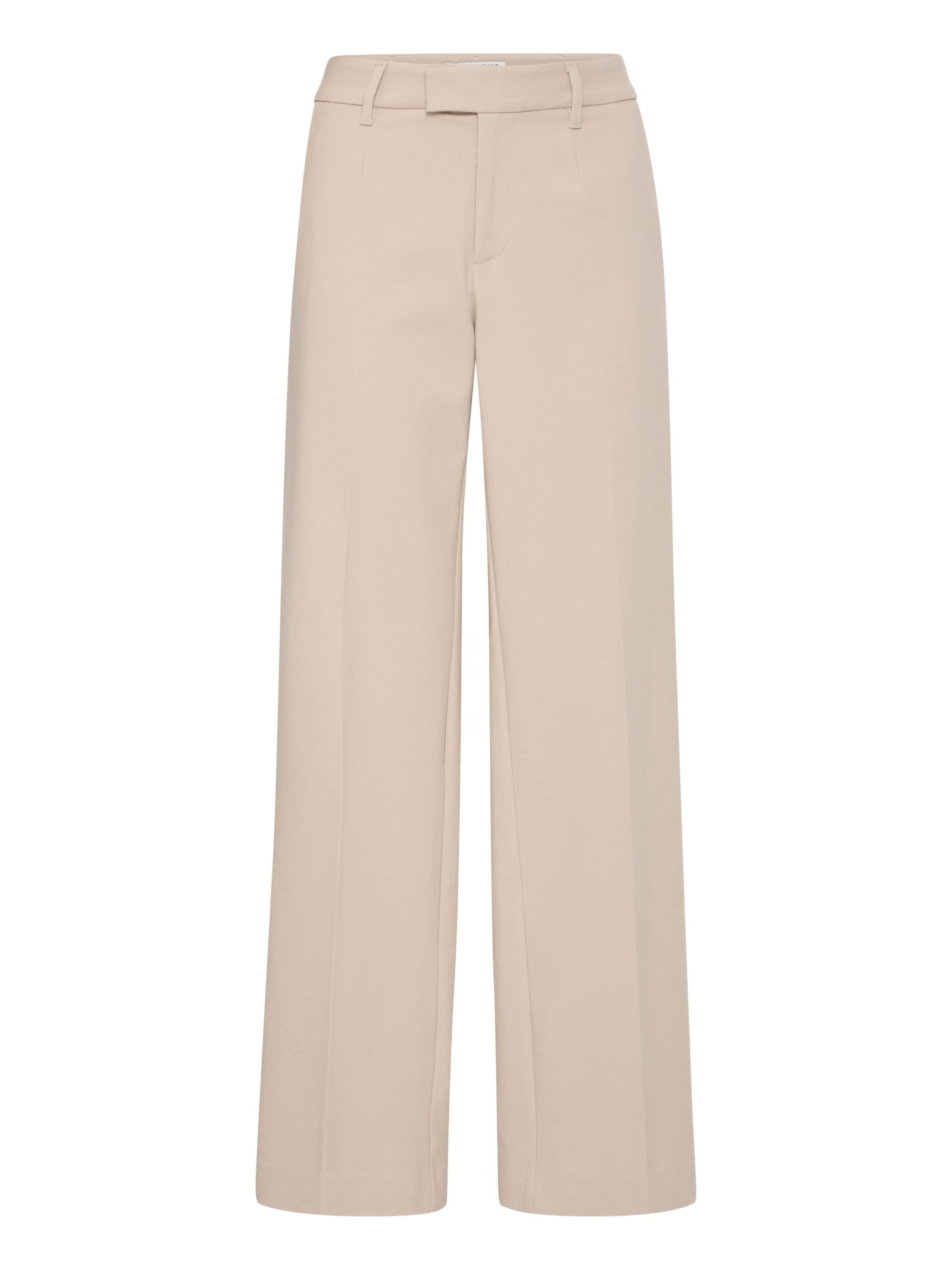 PULZ Jeans Bügelfaltenhose 'Bindy' in Beige: Vorderseite