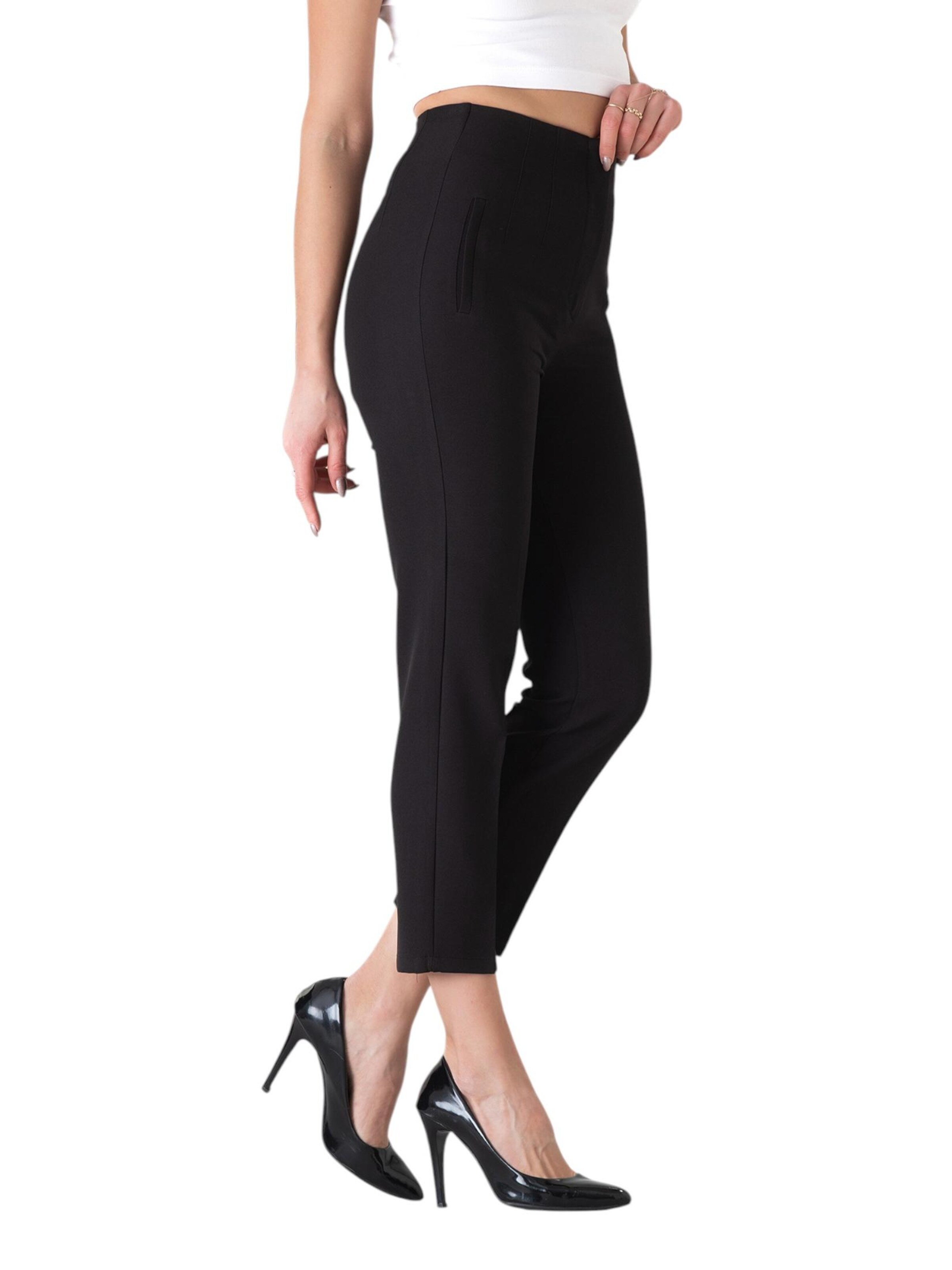 Coupe slim Pantalon à pince 'Alessia' fashionshowcase en noir