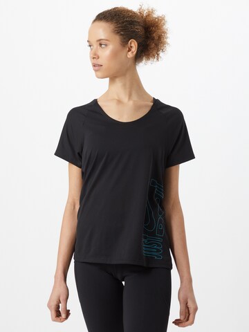 T-shirt fonctionnel 'Miler' NIKE en noir : devant