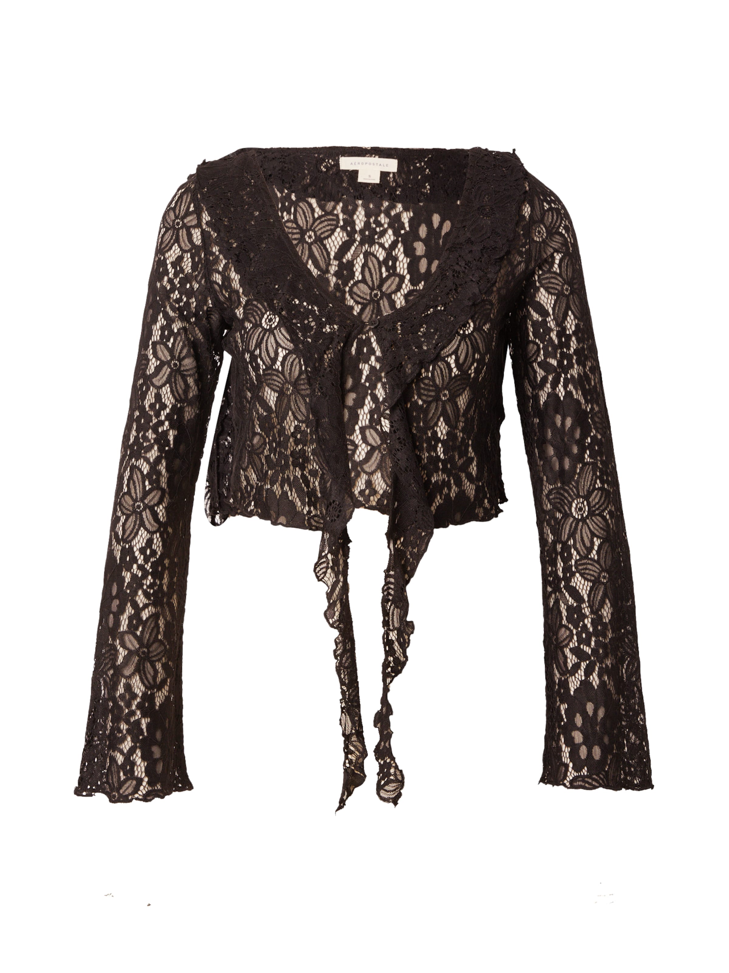 AÉROPOSTALE Блузка в Черный: спереди