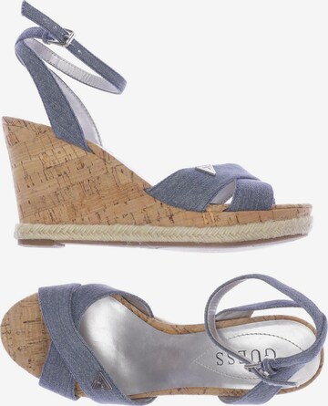 GUESS Sandals & High-Heeled Sandals in 38,5 in Blue: front