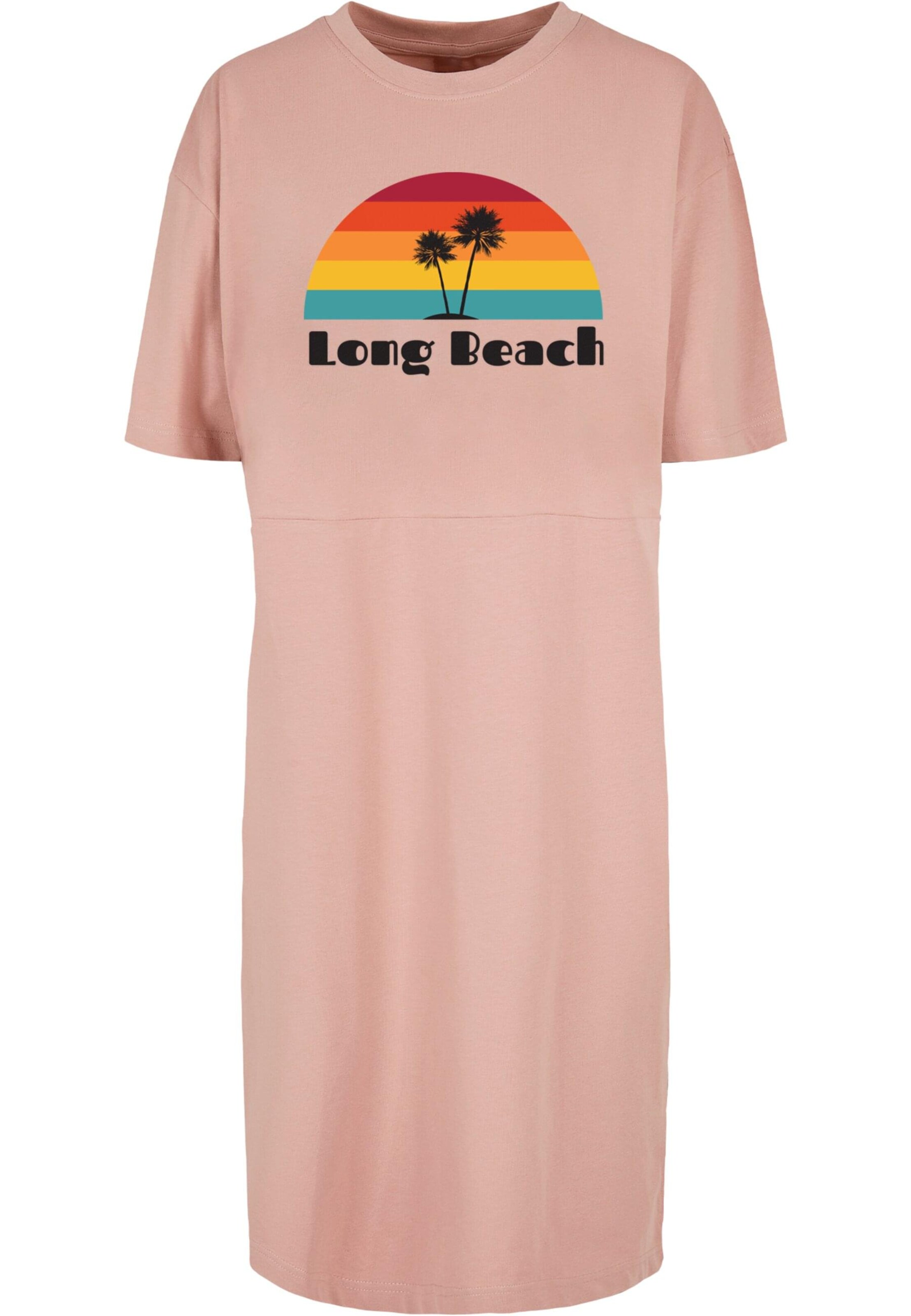 Merchcode Kleid 'Long Beach' in Pink: Vorderseite