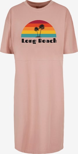 Merchcode Kleid 'Long Beach' in gelb / orange / rosa / schwarz, Produktansicht