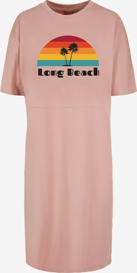 Merchcode Robe 'Long Beach' en jaune / orange / rose / noir, Vue avec produit