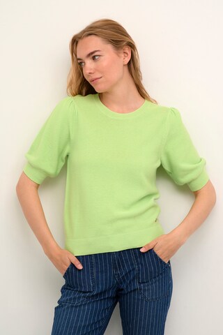 Cream Sweater 'Sillar' in Green: front