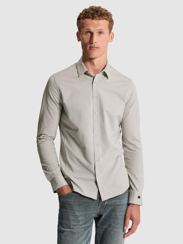CAST IRON - Ajuste estrecho Camisa 'Shirt in twill jersey with Kent collar' en gris: frente