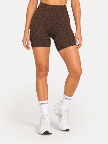Smilodox Skinny Short Leggings ' Velvara ' in Braun: Vorderseite