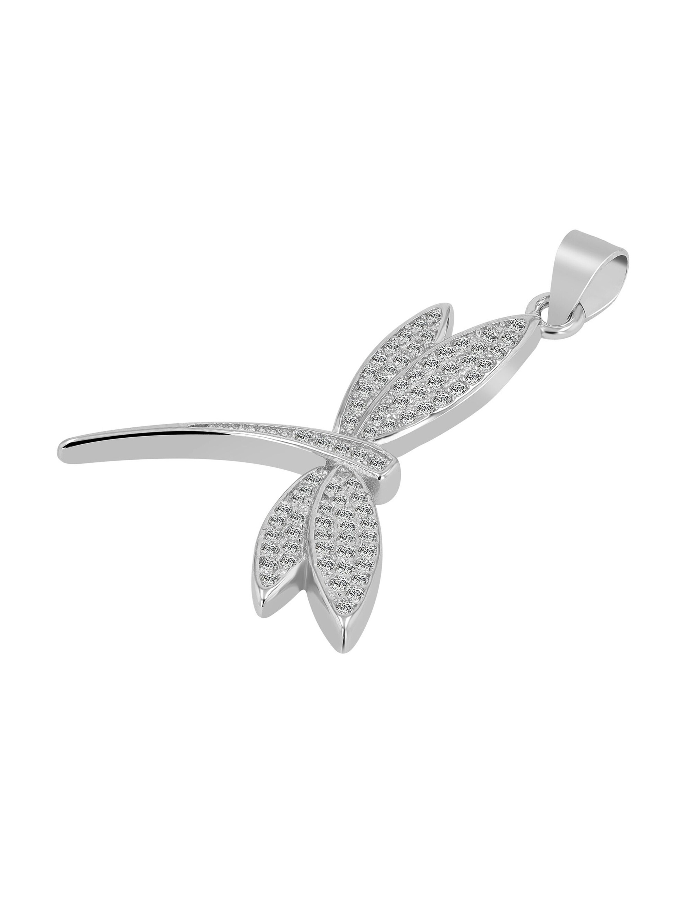 Akzent Pendant '"Nilsa" aus 925 Sterlingsilber, rhodiniert, langlebig' in Silver: front