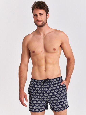 Shiwi Badeshorts 'Pyramid' in Blau: Vorderseite