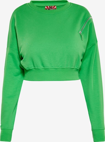 Sweat-shirt myMo ROCKS en vert : devant