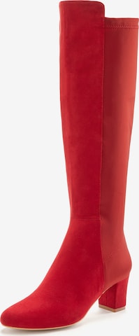 LASCANA Сапоги в Красный: спереди