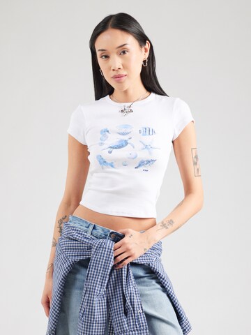 T-shirt Tally Weijl en blanc : devant