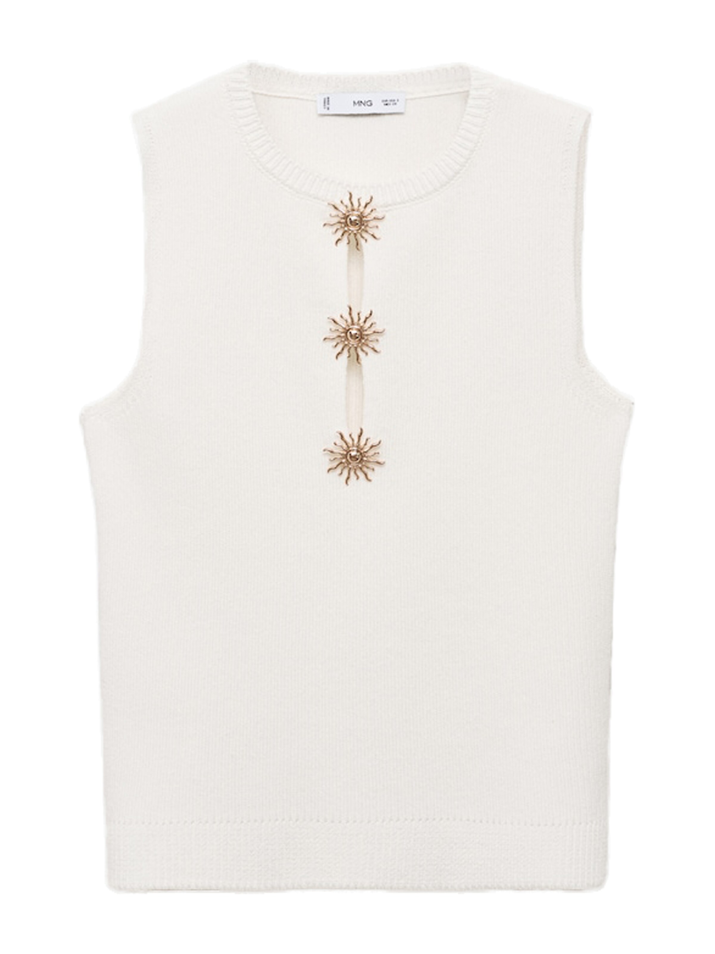 Tops en tricot 'ANTUAN' MANGO en beige : devant