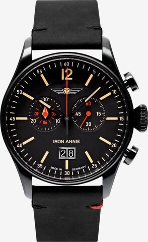 Iron Annie Analog Watch in Black: front