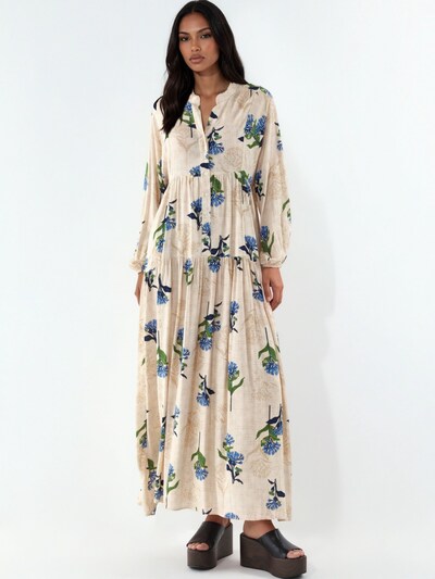 Bigdart Robe 'Maxi' en 38 en beige / bleu / vert, Vue avec produit