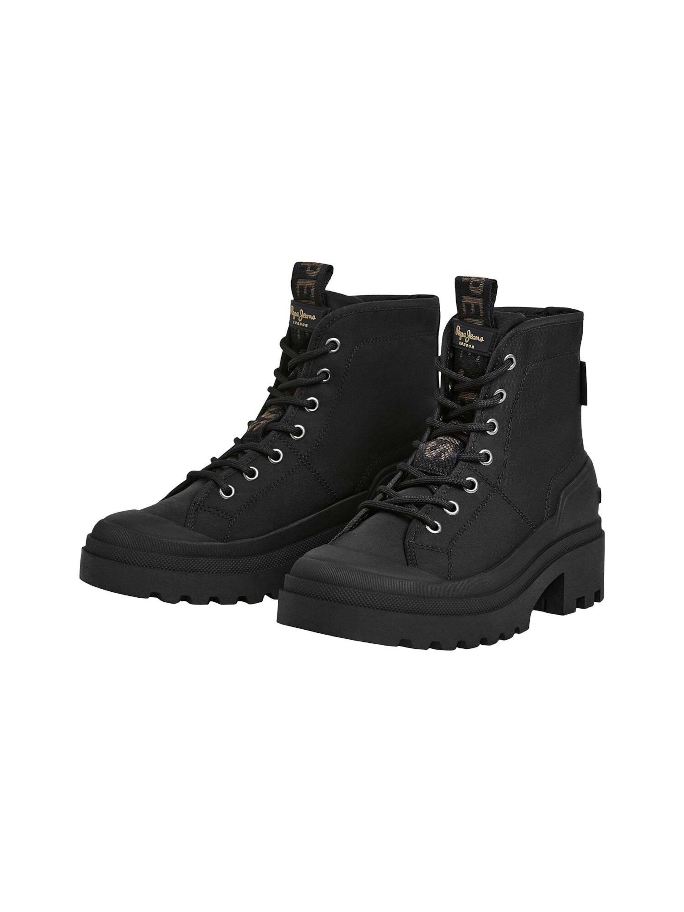 Bottines à lacets 'HALE CITY W' Pepe Jeans en noir
