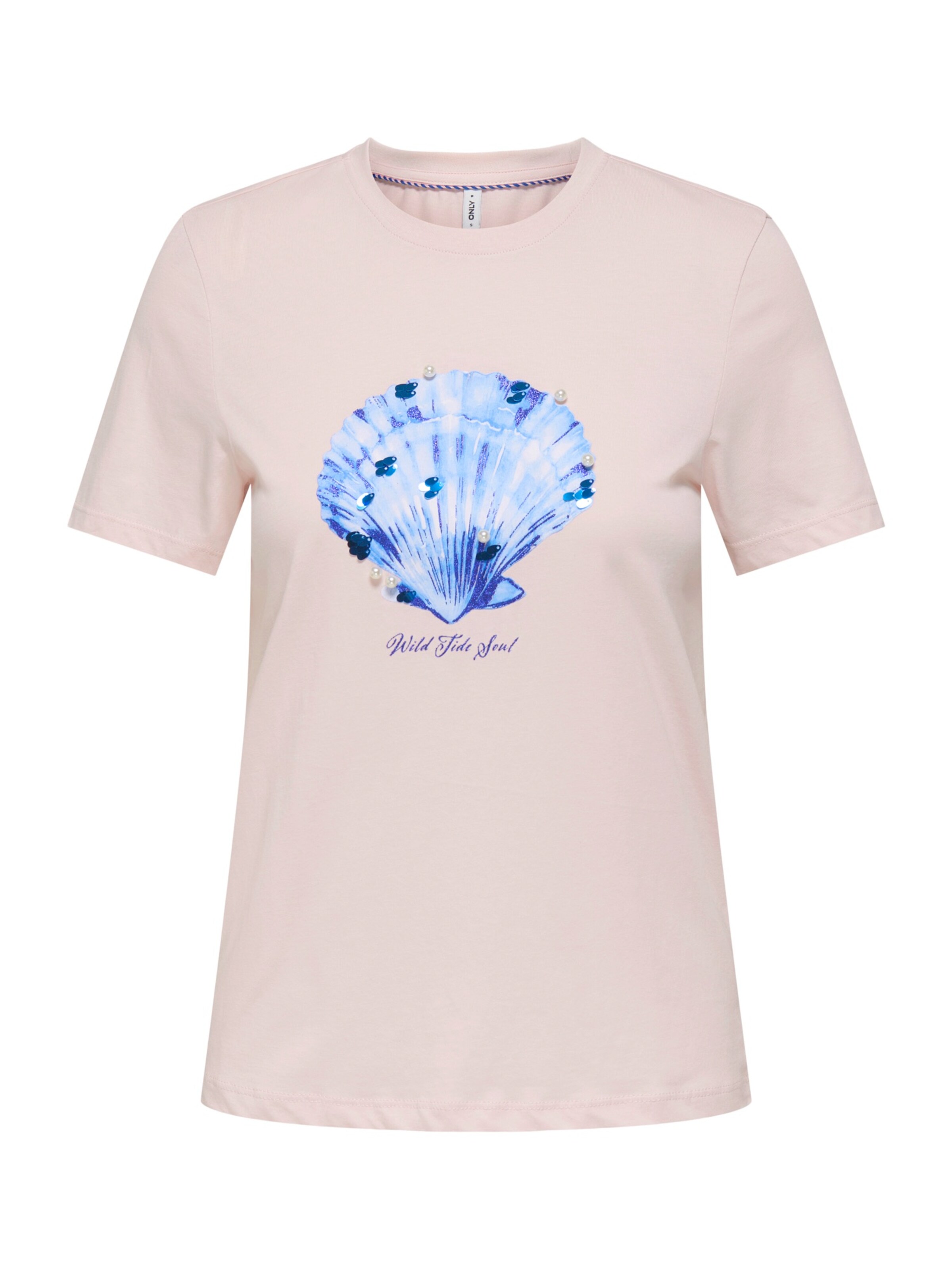 ONLY T-shirt 'ONLKITA' en bleu / azur / lilas, Vue avec produit