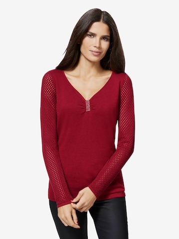 Pullover di heine in rosso: frontale