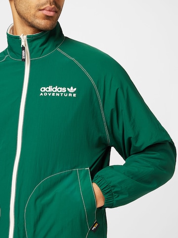 ADIDAS ORIGINALS Fleecejacke 'Adventure Fc Reversible Polar Half Zip' in Grün