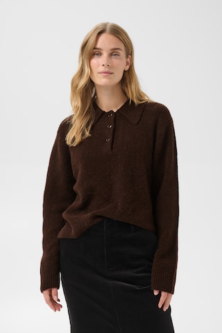 Part Two Sweater 'Carilina' in Brown: front