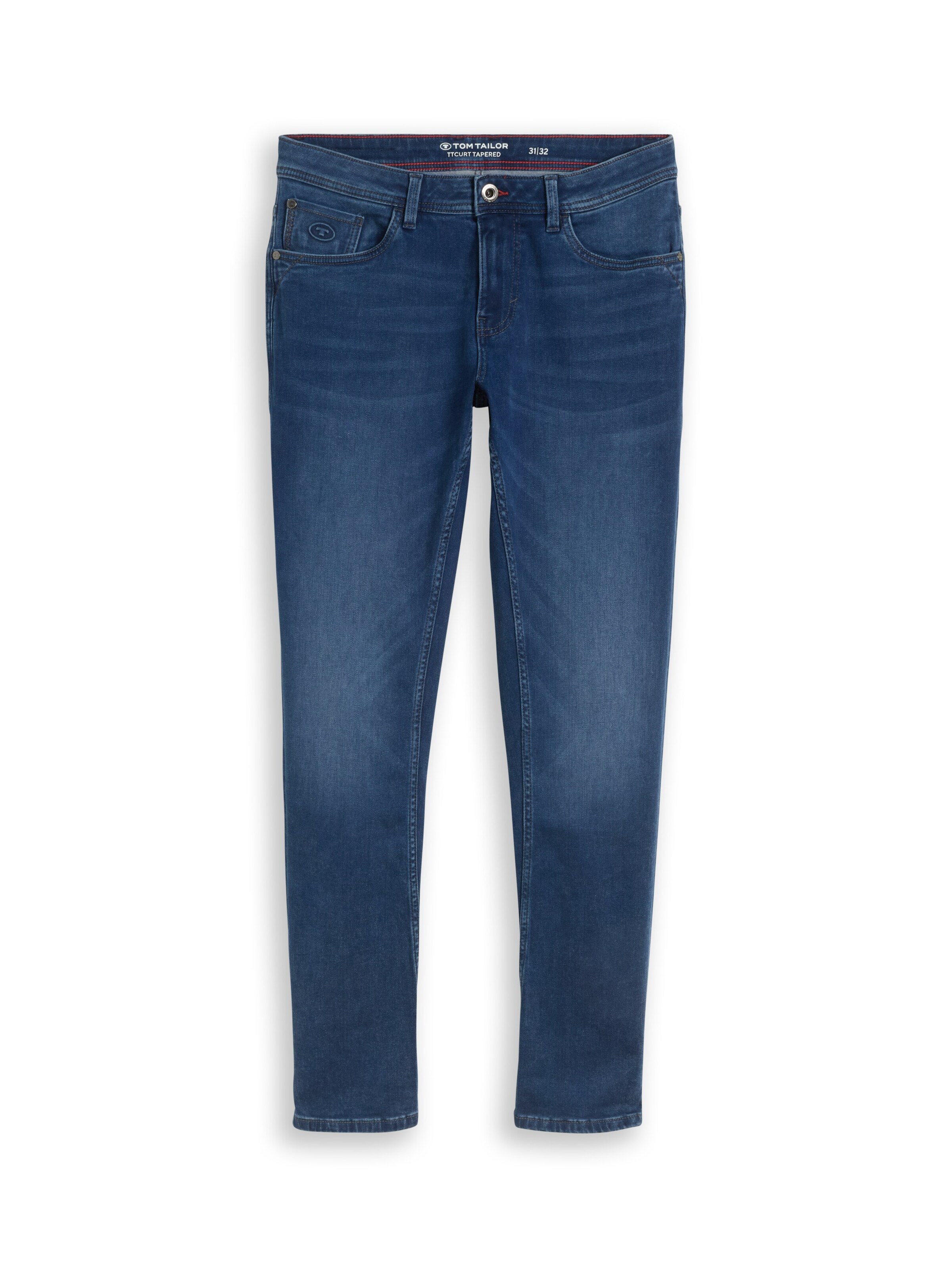 Jeans 'CURT' de la TOM TAILOR pe albastru: față