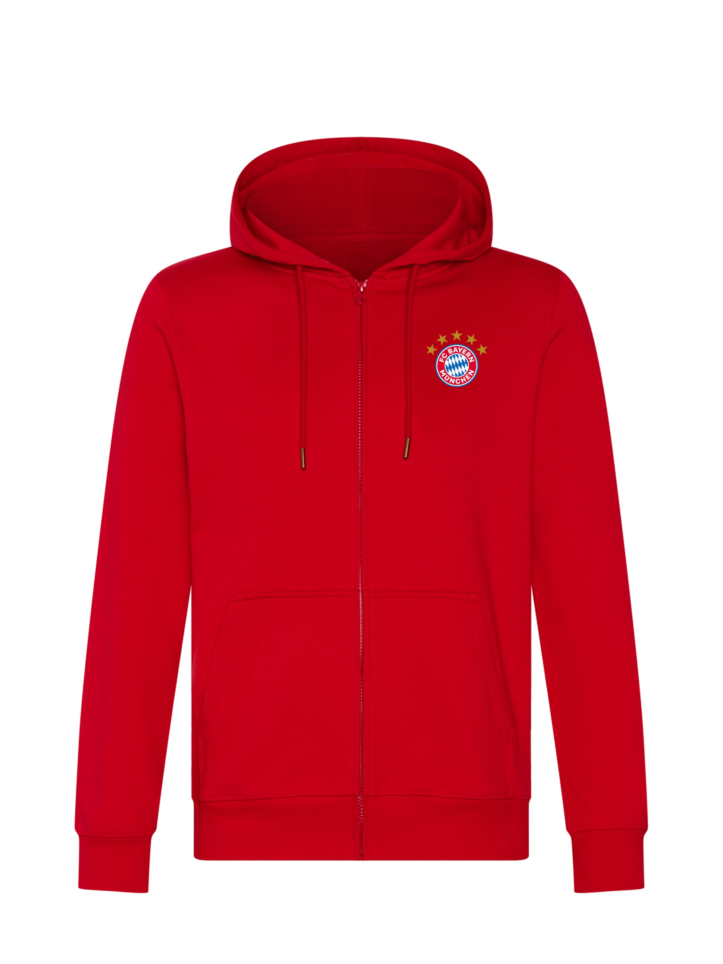 FC BAYERN MÜNCHEN Sportsweatjacke 'Essentials' in Rot: Vorderseite