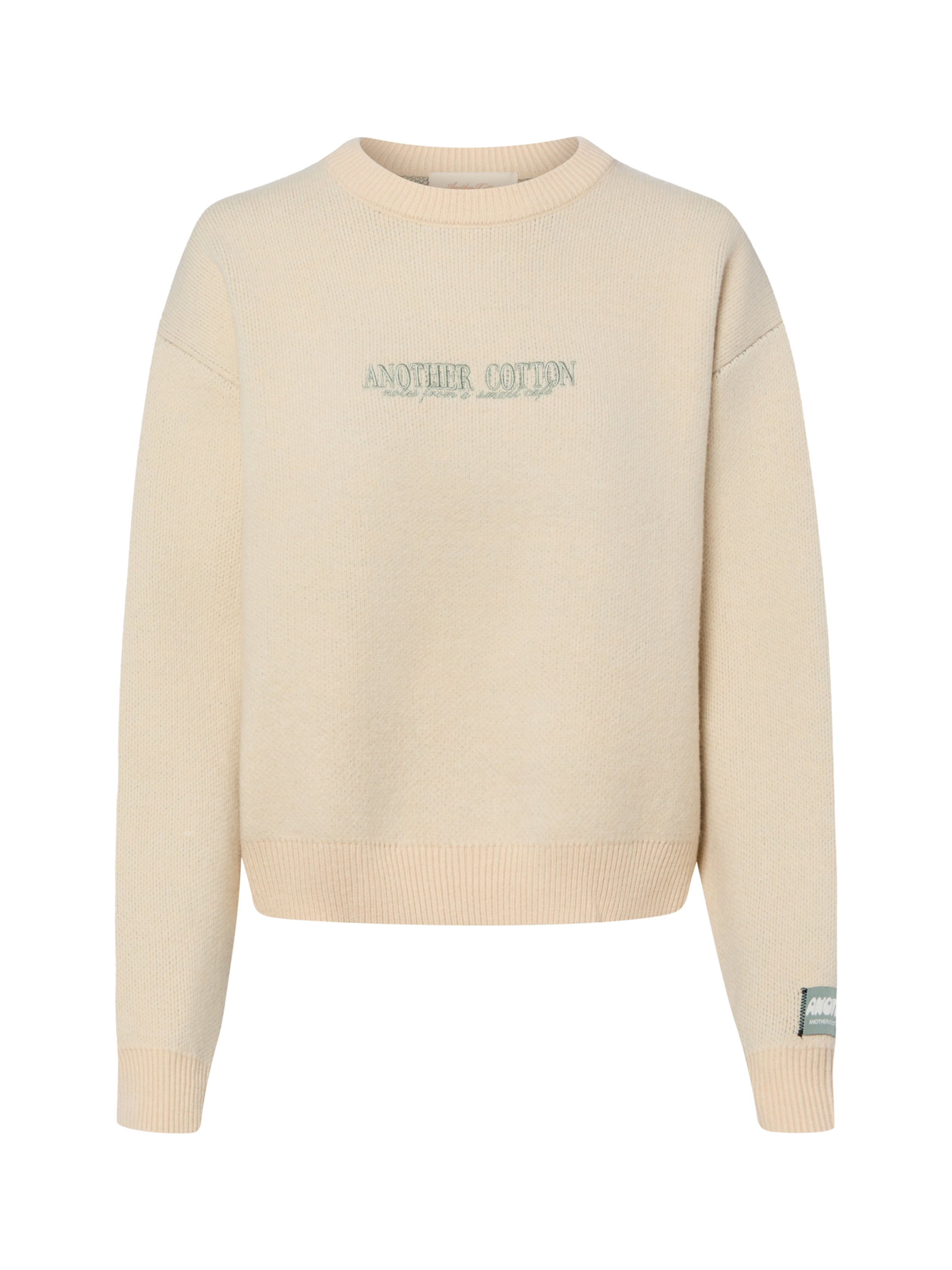 Another Cotton Lab Pullover ' Notes ' in S in sand / blau, Produktansicht