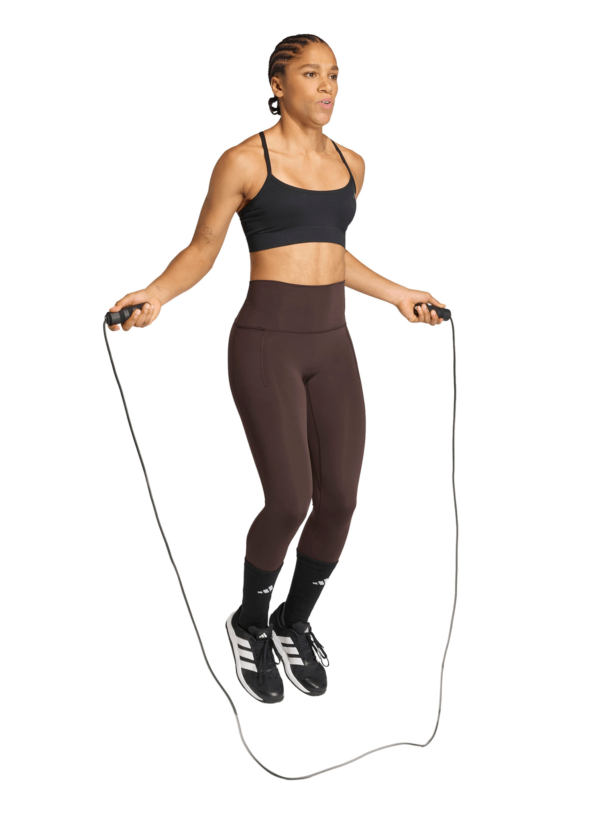 Skinny Pantalon de sport ADIDAS PERFORMANCE en marron