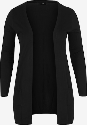 Zizzi Knit Cardigan 'MCARRIE' in Black: front