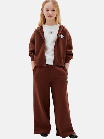 Calvin Klein Kids Wide leg Broek in Bruin