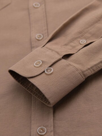 Ombre Regular fit Overhemd in Bruin