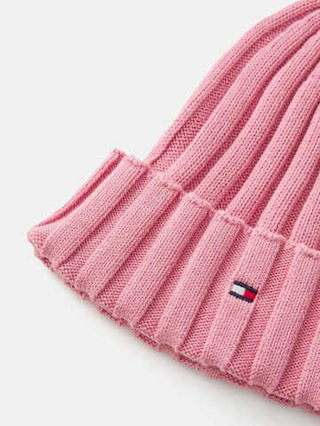 TOMMY HILFIGER Beanie 'SMALL FLAG' in Pink