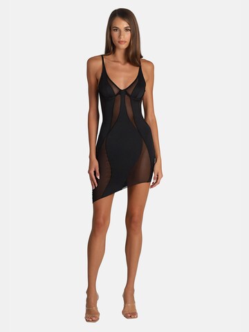 OW Collection Kleid 'SWIRL' in Schwarz