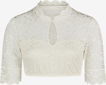 Nina von C. Trachtenbluse 'Annette' in Beige: Vorderseite