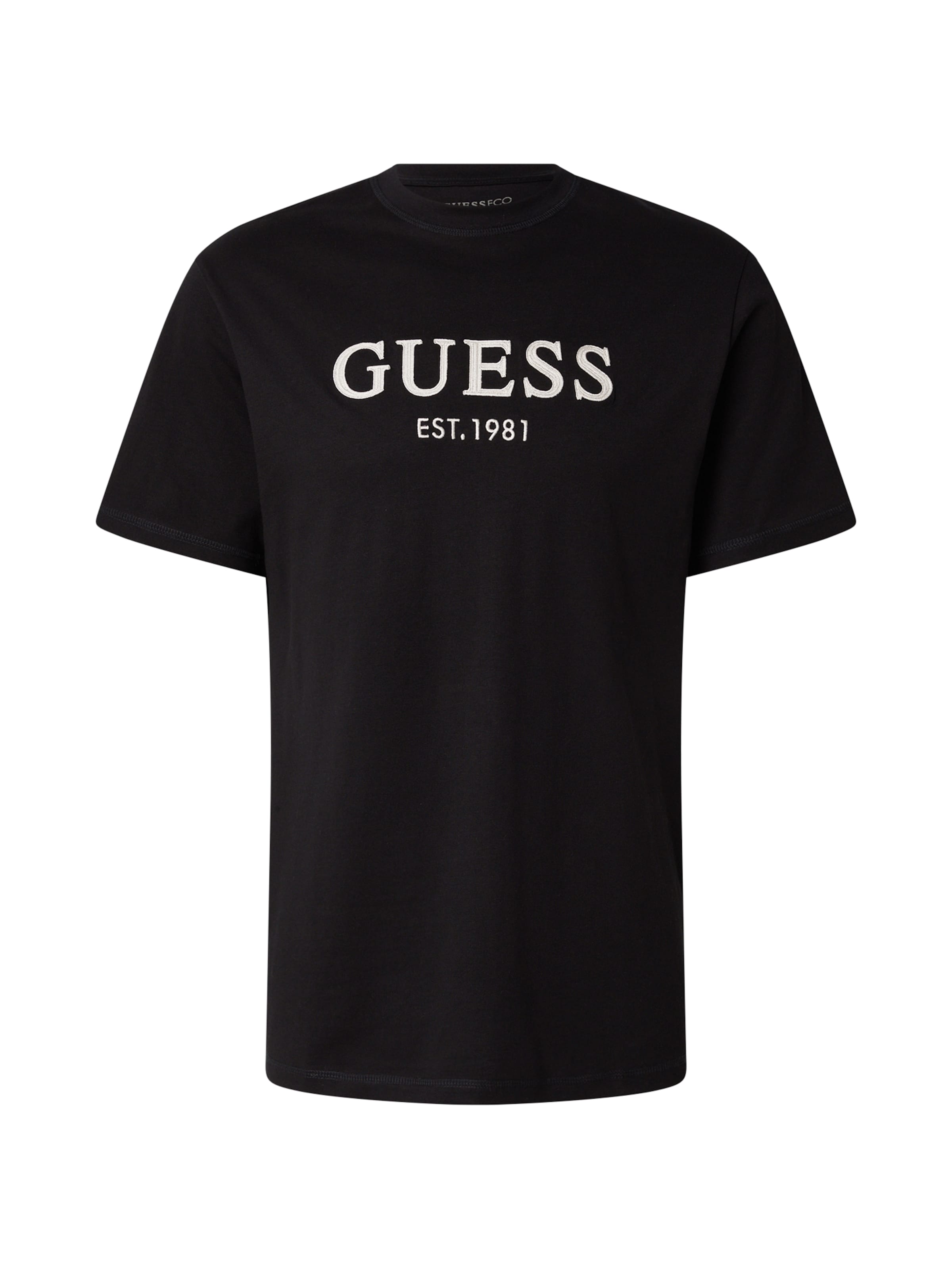 GUESS Μπλουζάκι σε μαύρο: μπροστά