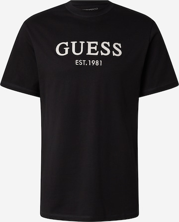 T-Shirt GUESS en noir : devant
