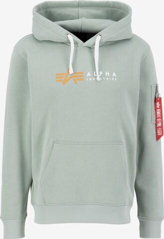 Sweat-shirt ALPHA INDUSTRIES en vert : devant