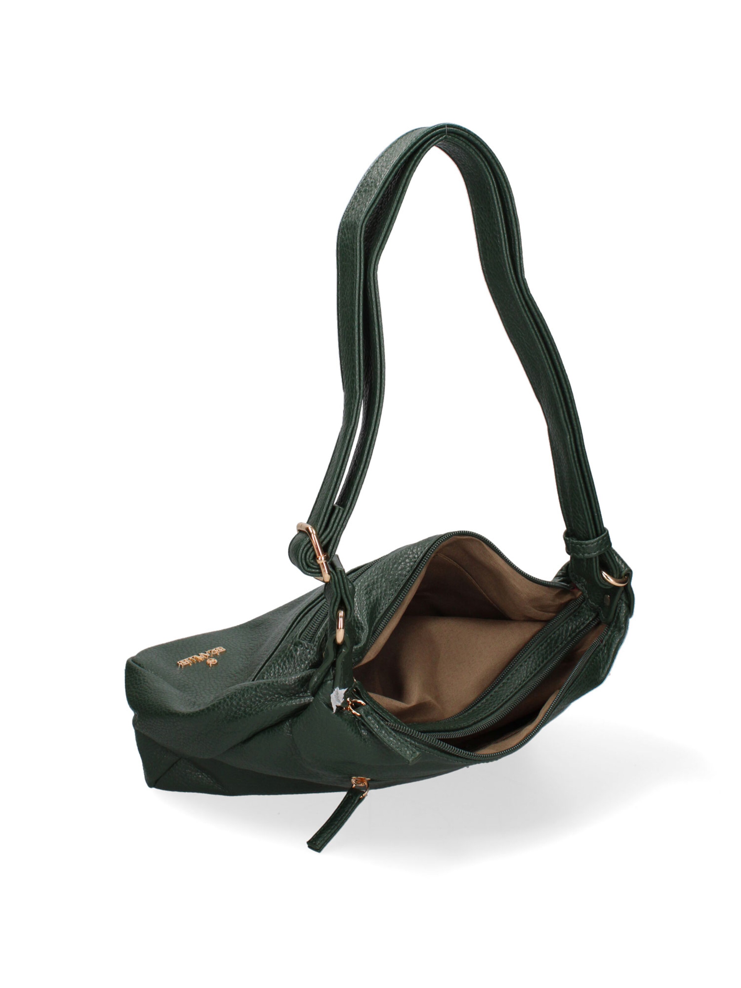 Borsa a spalla 'Borsa a Tracolla Donna Ecopelle con Zip e Tasche Multiple - B Cavalli' di B. Cavalli in verde