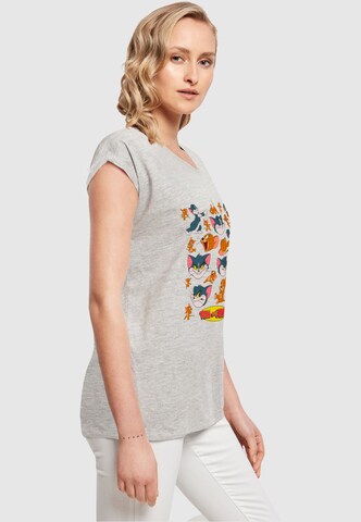 ABSOLUTE CULT T-Shirt 'Tom And Jerry - Many Faces' in Grau