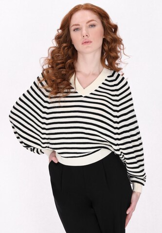 DreiMaster Klassik Trui 'Classic Look' in Wit: voorkant