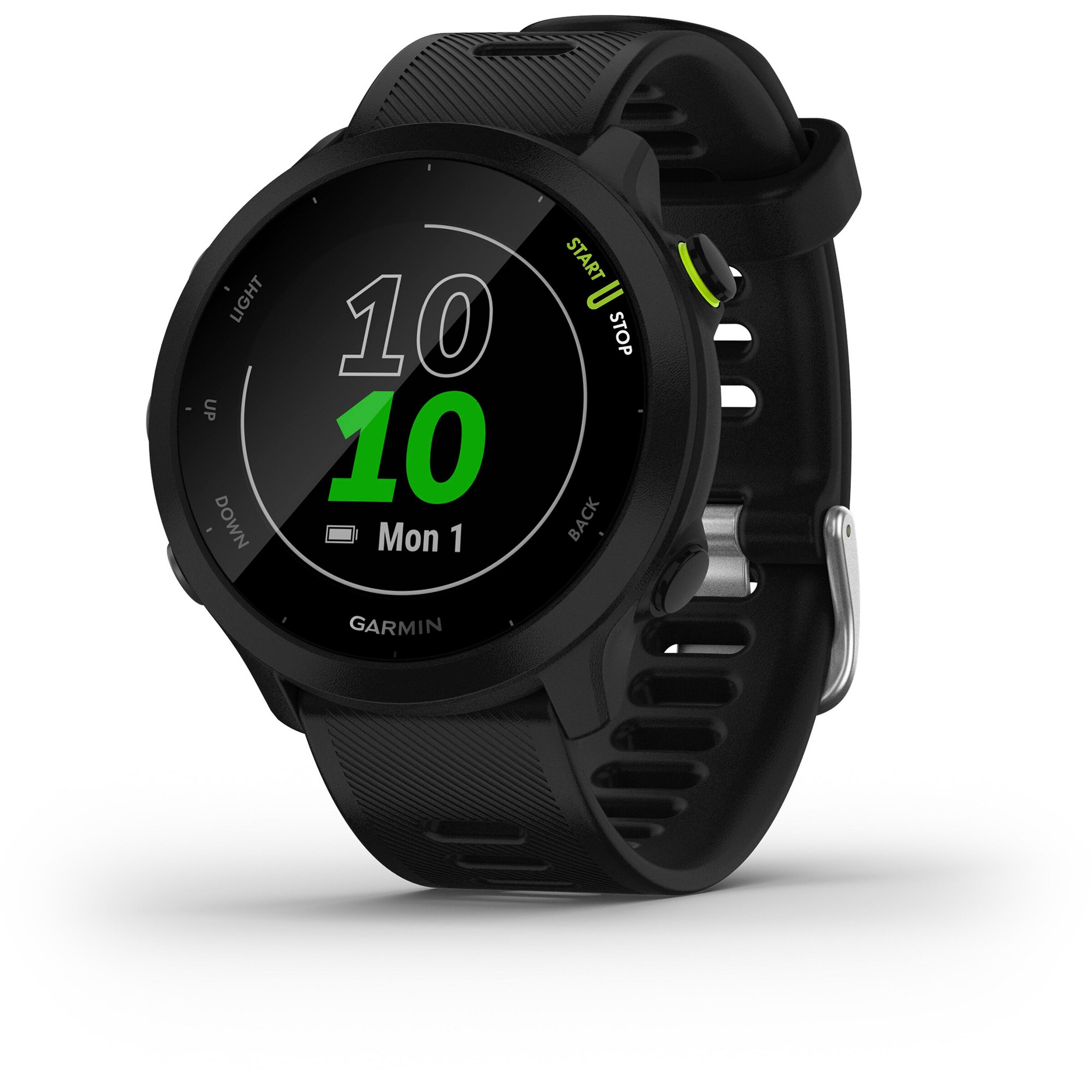 GARMIN Sportuhr 'Forerunner 55' in Schwarz: Vorderseite